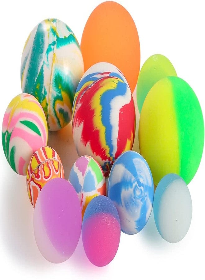 Firstly Traders Bouncy Balls for Kids Bouncing Balls Frosty Look and Extra-High Bounce Sport Outdoor Indoor Games Bag Fillers Fun Pets Dogs (Pack of 19 Mix Ball) - Image 1